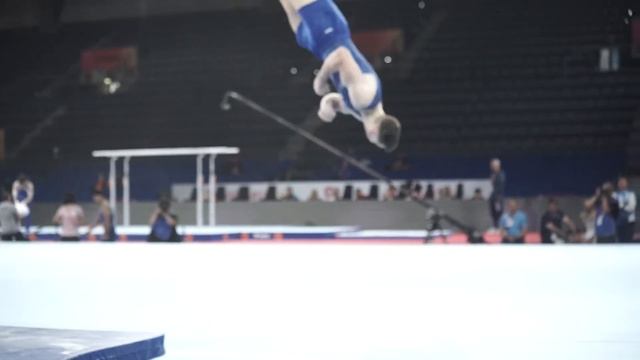 Artem Doglopyat ISR FX podium training 2019 World Championships in Stuttgart смотреть онлайн