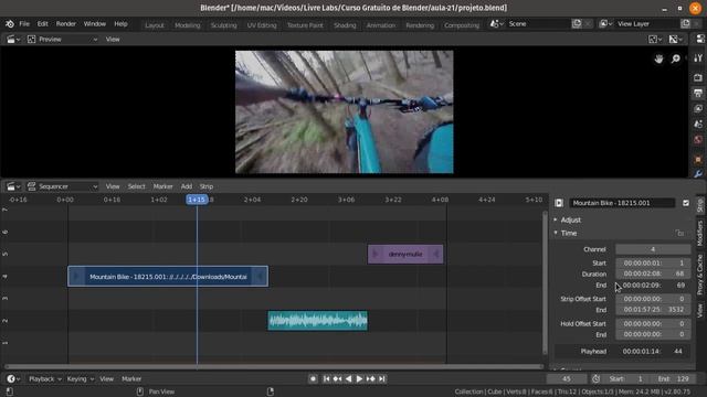 Curso de Edição de Vídeos com o Blender - Aula 22 - Sequencer Sidebar - Continuação смотреть онлайн