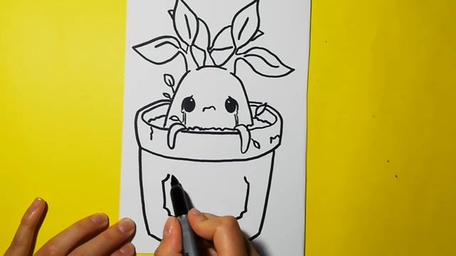 🟢How to draw a Baby MANDRAKE from HARRY POTTER - Como dibujar una MANDRÁGORA planta mágica🟢 смотреть онлайн