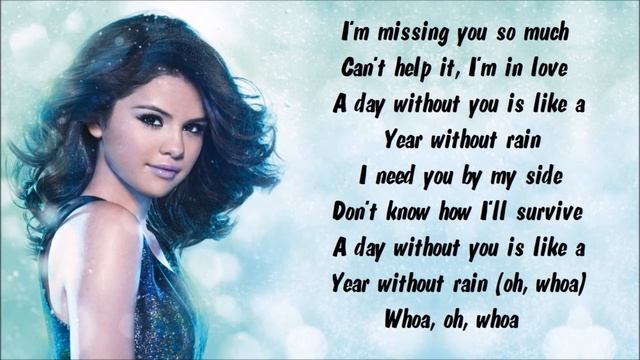 Selena Gomez - A Year Without Rain Karaoke / Instrumental with lyrics on screen смотреть онлайн
