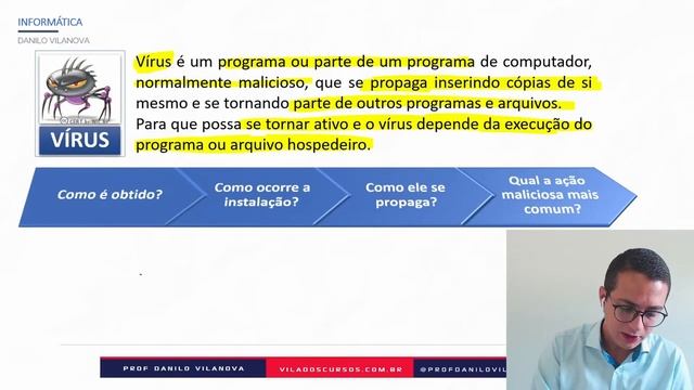 Informática concursos - O que é: Malware? Vírus e seus tipos. Professor Danilo Vilanova #oPior смотреть онлайн