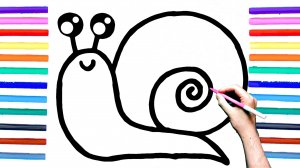 Как нарисовать УЛИТКУ поэтапно для детей / Уроки рисования