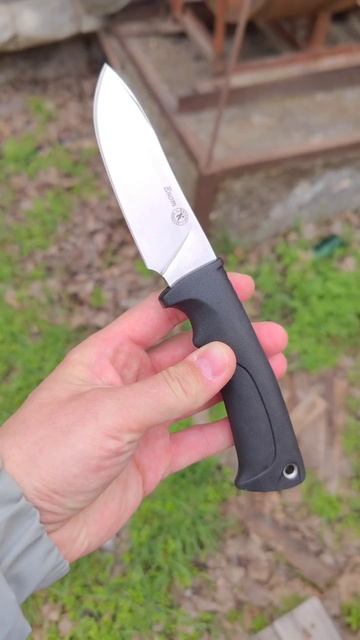 Нож Енот. Полированный. Черная рукоять. смотреть онлайн