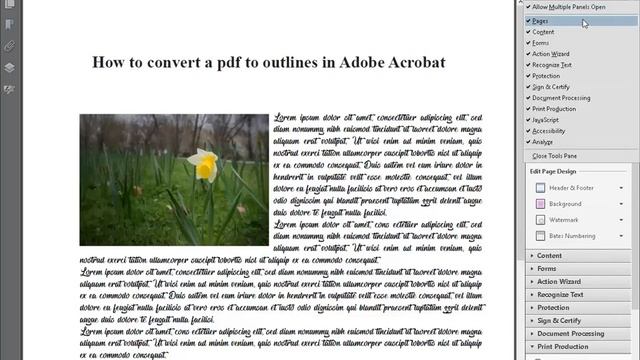 How to convert a pdf to outlines in Adobe Acrobat смотреть онлайн