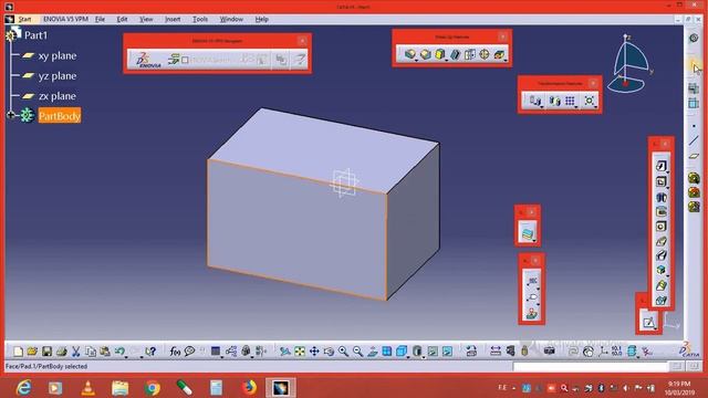 54 CATIA Study Tutorial : Rectangular Pattern , Circular Pattern смотреть онлайн