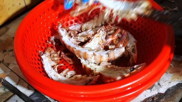 Вьетнамская уличная еда - Гигант Инопланетная Креветки морепродукты Вьетнам