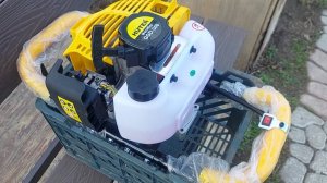 Новый мотобур HUTER GGD300 первый запуск. Для Гранты кросс мелочи в салон