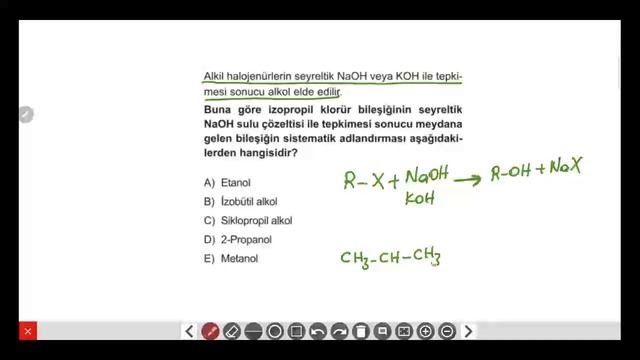 Organik Kimya - Alkollerin Özellikleri Test 2 смотреть онлайн