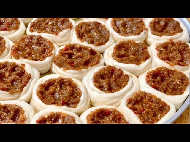 СЛОЁНЫЕ БУЛОЧКИ С НАЧИНКОЙ!@YaseminGotovit смотреть онлайн