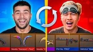 200 кейсов! БИТВА КЕЙСОВ DYNASTY, но ОТДАЁМ СКИНЫ ДРУГ ДРУГУ Standoff 2 Нави Тренер и ЕРОКС