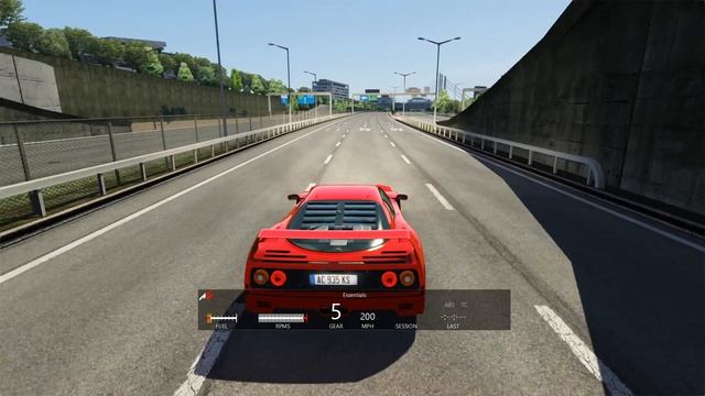 Wangan Run on Assetto Corsa in a 1988 Ferrari F40 смотреть онлайн