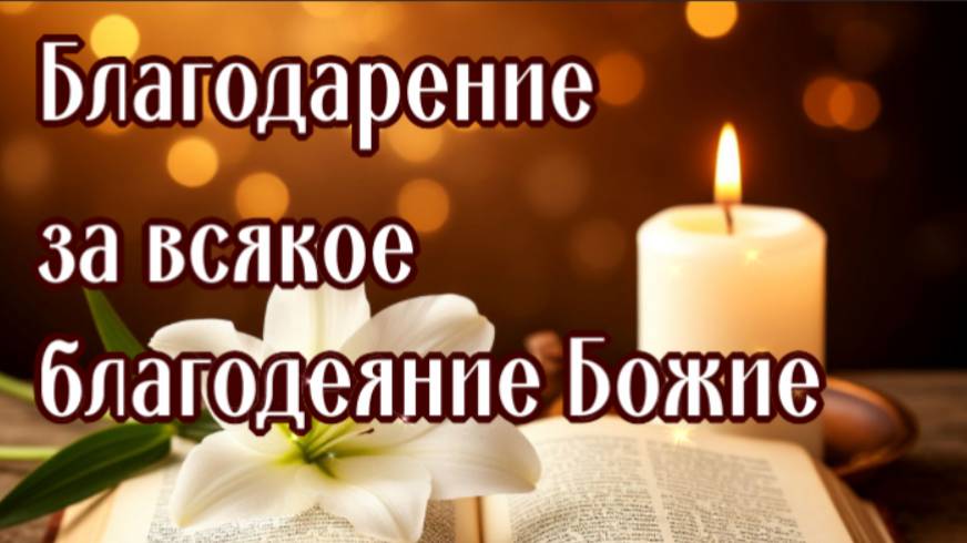 БЛАГОДАРЕНИЕ ЗА ВСЯКОЕ БЛАГОДЕЯНИЕ БОЖИЕ смотреть онлайн