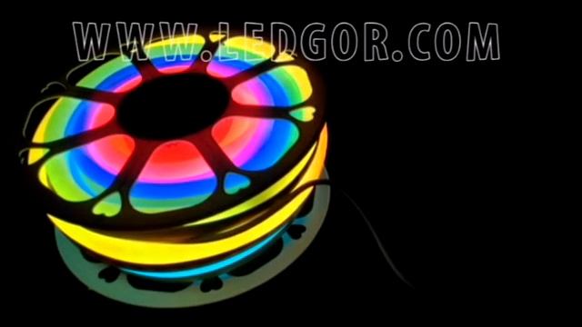 Chasing Dream color addressable RGB led neon flex rope PVC neon tube 24V 60leds SMD5050 смотреть онлайн