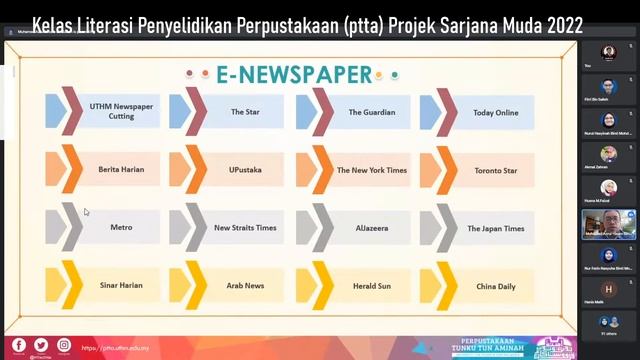 Rakaman Kelas Literasi Penyelidikan Perpustakaan (PTTA) Projek Sarjana Muda 2022 смотреть онлайн