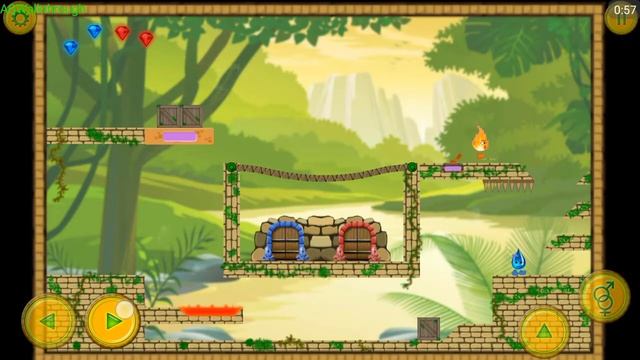Fire And Water Jungle Level 17 By IQ Game Studios Android Walkthrough смотреть онлайн