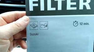 Suzuki SX4  S-Cross ( III поколение 2016-2021)  Замена фильтра салона.