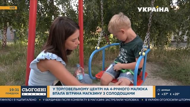 У столичному торгово розважальному центрі на 4 річну дитину впала скляна вітрина смотреть онлайн