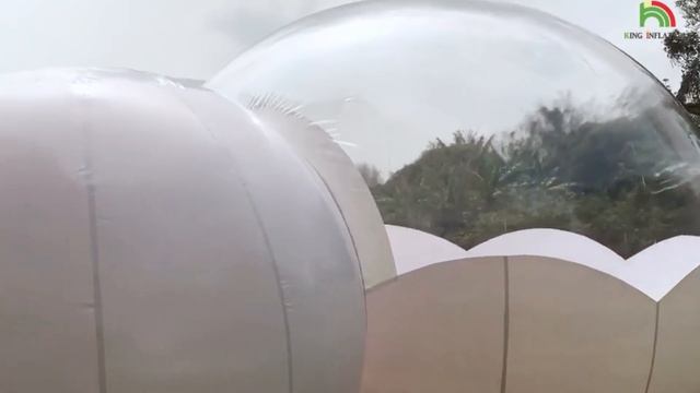Outdoor Inflatable Bubble Tent Steel Frame Clear / White PVC For Glamping смотреть онлайн