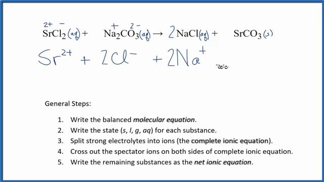 How to Write the Net Ionic Equation for SrCl2 + Na2CO3 = NaCl + SrCO3 смотреть онлайн
