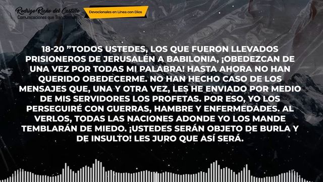 LA BIBLIA EN UN AÑO/Día 303 Jeremías 28-30 смотреть онлайн