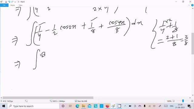 Evaluate the integral: ∫ sin⁴x dx смотреть онлайн