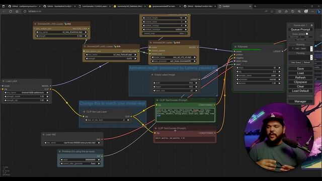ANIMATEDIFF COMFYUI TUTORIAL - ИСПОЛЬЗОВАНИЕ CONTROLNETS И МНОГОЕ ДРУГОЕ. смотреть онлайн