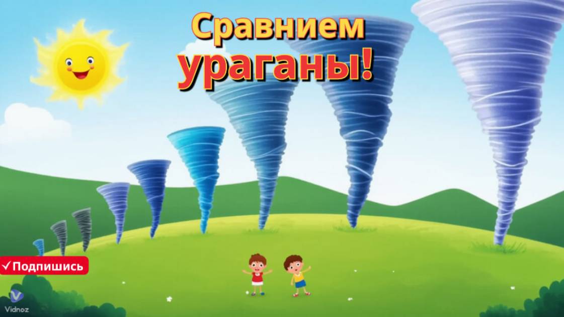 Какого размера торнадо? 🌪️ Сравниваем ураганы! 🔍✨ смотреть онлайн