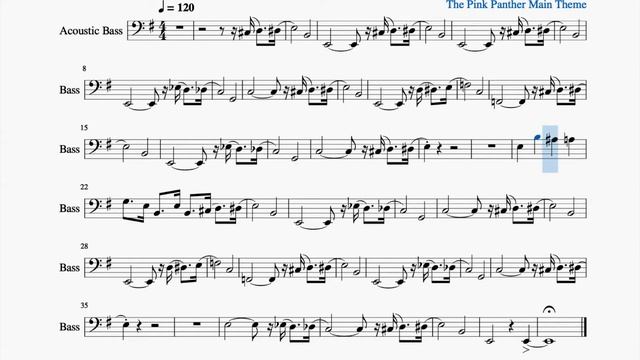 The Pink Panther Main Theme Bass only смотреть онлайн