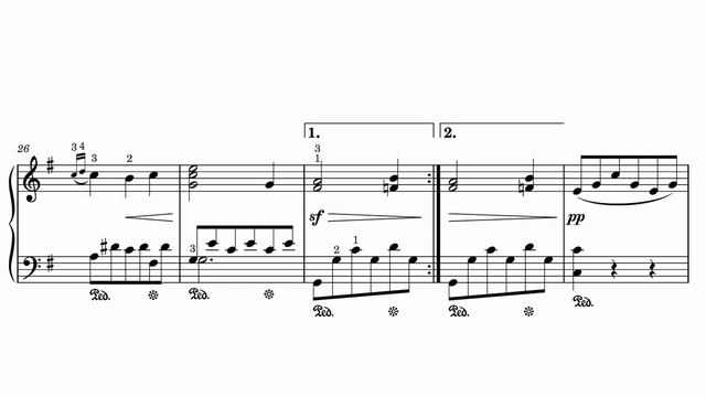 Waltz in E minor A.Griboyedov - Piano Sheet Music смотреть онлайн