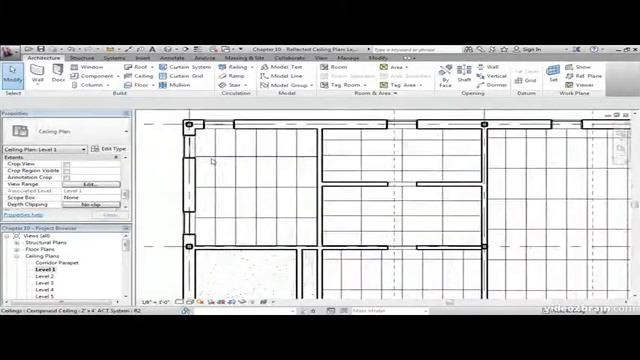 Learning Autodesk Revit Architecture 2013 , Ceilings and Interiors 1 смотреть онлайн