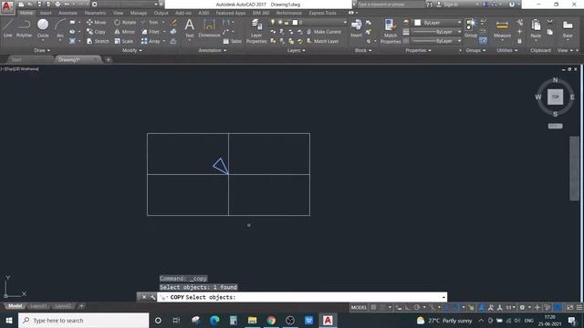How to Move And How to Copy Objects with Array Option in AutoCAD-V17(HINDI) смотреть онлайн