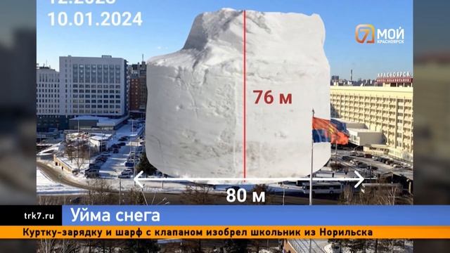 Мэрия Красноярска показала, сколько снега вывезли с улиц: он бы занял всю Театральную площадь смотреть онлайн