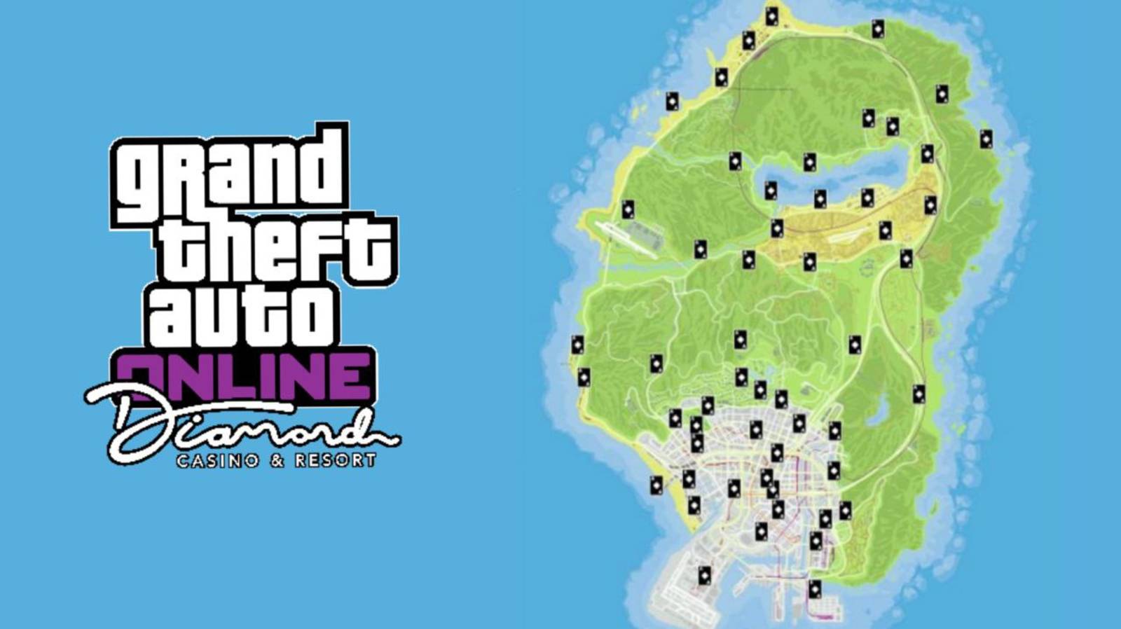 Все локации с игральными картами в GTA Online смотреть онлайн
