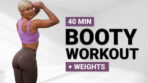 kaykay - 40 MIN INTENSE BOOTY WORKOUT |+ Weights | No Jumping | No Lunges|Glutes|Lower Body|Strength