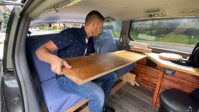 MINIVAN CAMPER VAN CONVERSION - FULL VAN TOUR DIY - Toyota Sienna смотреть онлайн