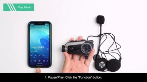 FODSPORTS FX30C PRO Bluetooth Intercom Basics：Pairing & Mobile Phone Function & FM Function