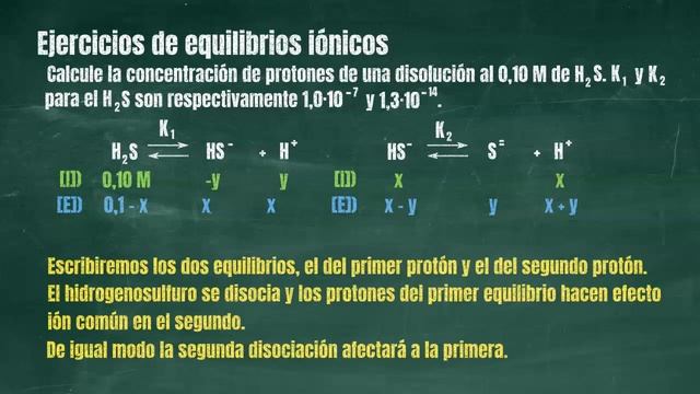 5.2 Equilibrios iónicos. Ácidos polipróticos: Concentración de protones en el H2S смотреть онлайн