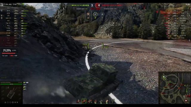 СУ-100Y.Премиальная ПТ (СССР). Карта Перевал. №-15