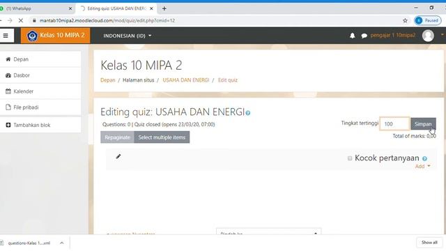 cara membuat quiz di moodle untuk soal fisika смотреть онлайн