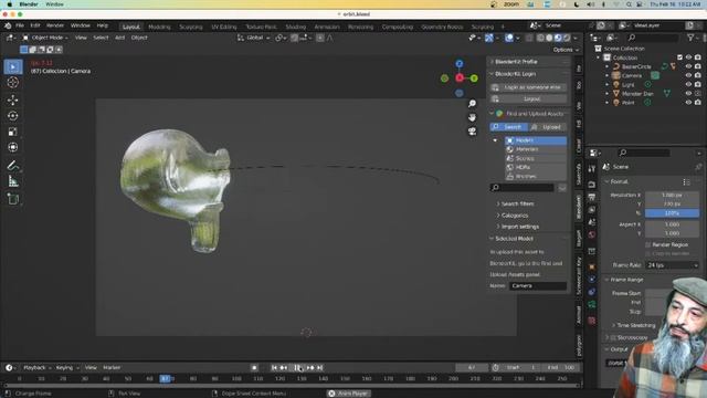 Livestream Add 3d props to a 2D scene with Blender and OBS смотреть онлайн