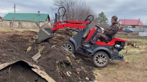 Планировка грунта на мини-погрузчике IRSA