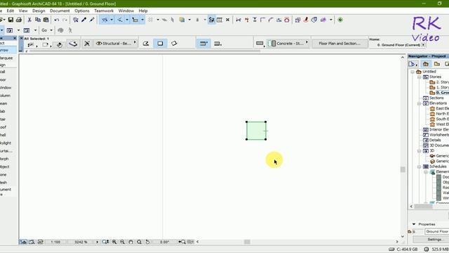 🔥🔥🔥Archicad Tutorial-Basic 3d Practice Model Using Slab Command In Archicad 18 🔥🔥🔥
