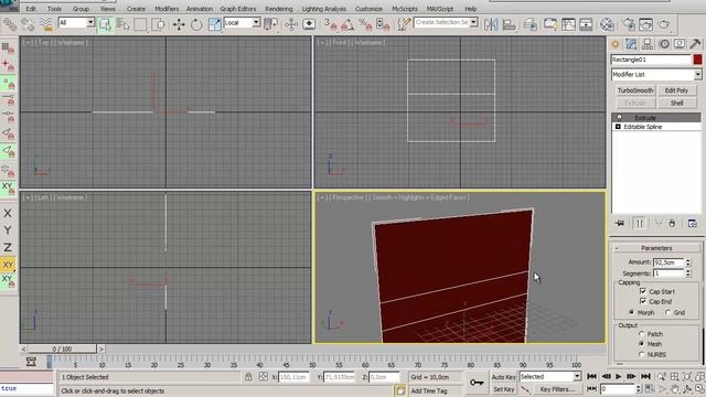 Модификатор Extrude и Reset XForm смотреть онлайн