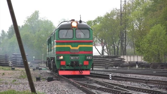 Тепловоз 2М62У-0113 на ст. Валга 2 / 2M62U-0113 at Valga station 2 смотреть онлайн