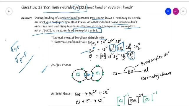 Is Beryllium chloride form Ionic bond or covalent bond? смотреть онлайн