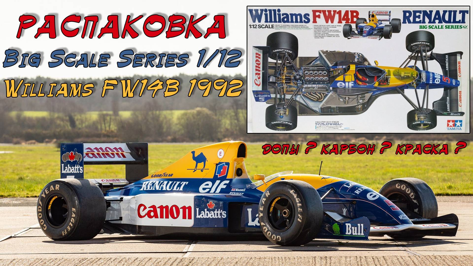 Распаковка и планы на постройку 1/12 Williams FW14B