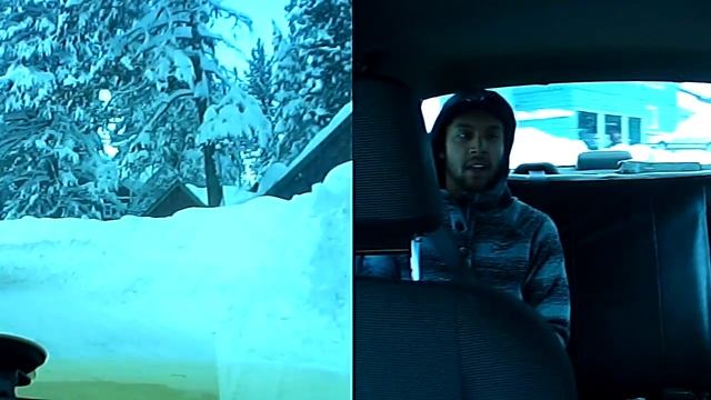 Snowstorm in South Lake Tahoe! Taxi Ride from Blackwood to Safeway (1/23/16) смотреть онлайн