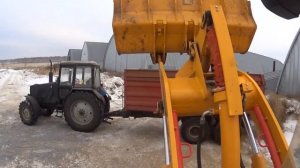 МТЗ1221 и ПТС 12, погрузчик LONKING 835, КИРОВЕЦ К744Р3.День на стану.Погрузка зерна (Сезон 2024)