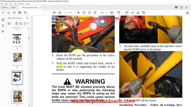 Mustang Skid Steer Loader 2056 Service Manual (917438) смотреть онлайн