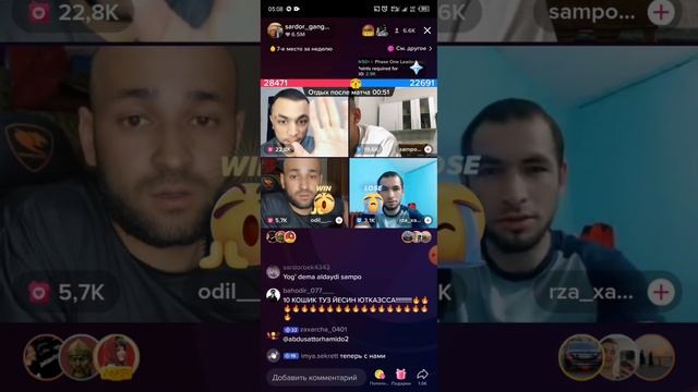 Sardor Qonli Batl Boshlandi Jonli Efir Прямой Эфир ТикТок Ютубе☠️#laykbosiglar #batllar Obuna Boʻli